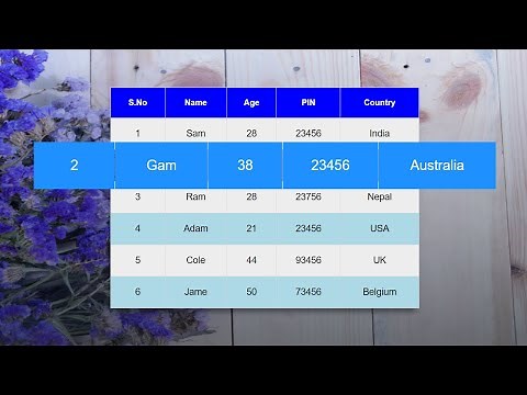 Design row and column in table using HTML and CSS | Making table using HTML and CSS