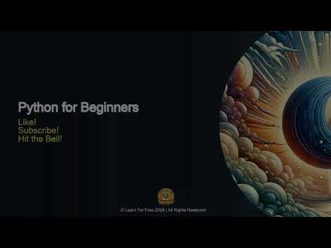 Python for Beginners | 08B