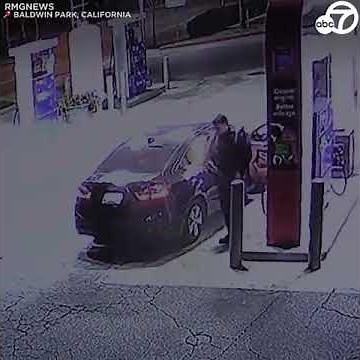 Gas station in Baldwin Park goes up in flames after car parked at pump explodes | ABC7