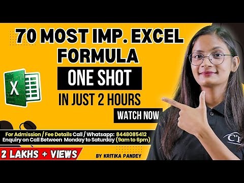 70 Most Important MS Excel Formula One Shot in Just 2 Hours | MS Excel Formula Tips & Tricks 2025