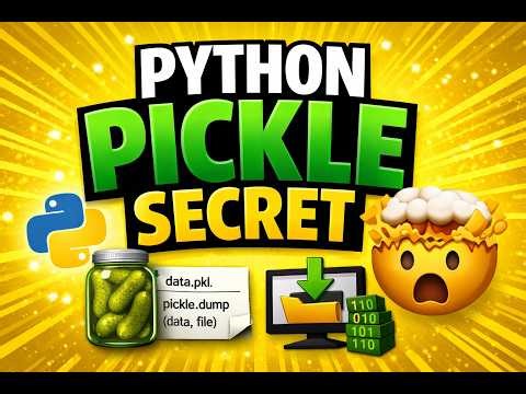 Stop Saving Data Wrong ⚠️ Use Pickle Module in Python