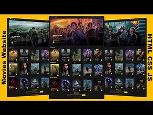 Create A Movie Website Design | HTML CSS & JS