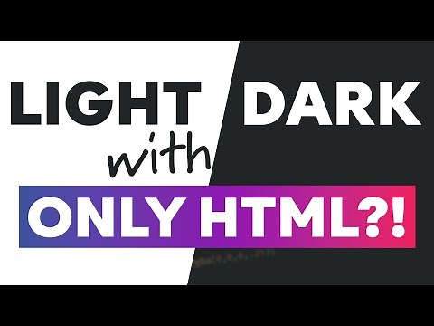 Light & Dark mode WITHOUT CSS!