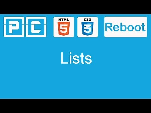 HTML5 and CSS3 beginners tutorial 5 - lists