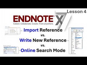 How to Import, Write, or Online Search Reference in EndNote?