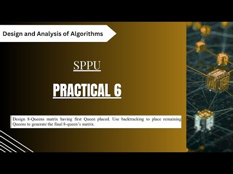 🧠 DAA Practical 6 | 8 Queens Problem using Backtracking in Python | Step-by-Step Explanation