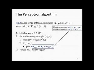 Lecture 8b: The Perceptron Algorithm