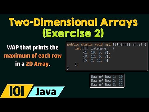 Two-Dimensional Arrays in Java (Exercise 2)