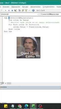 🧐¿Cómo convertir a mayúsculas con macros en VBA? #excel #exceltips #macros