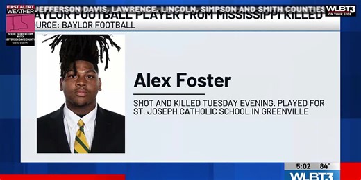 Report: Baylor football player shot and killed in Mississippi