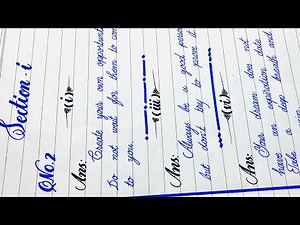 Attractive Paper Presentation in Cursive Writing for 9th 10th - Board Exam Paper Presentation 2023