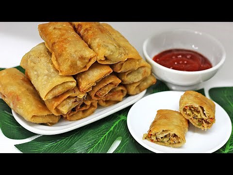 SPRING ROLL RECIPE/ CRISPY /RICH /FLAVORFUL/ HOW TO MAKE PORK /BEEF/CHICKEN SPRING ROLL AT HOME