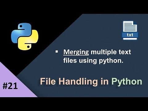 Merging Multiple Text Files Using Python | File Handling in Python