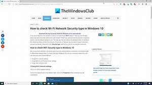 How to check Wi-Fi Network Security type in Windows 11