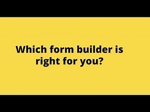Choosing the right form builder, Part 1 - Zoho One Minute