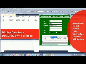 DataGridview Cell_Click Event | How to Get Selected Row Values From DataGridView to TextBox In VB