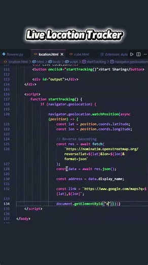 Live Location Tracker using JavaScript | Real-Time Tracking Project