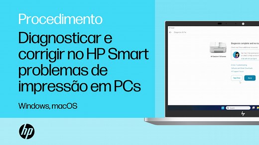 Usar o recurso Diagnosticar e corrigir no aplicativo HP para reparar problemas comuns da impressora (Windows e macOS) | Suporte HP®