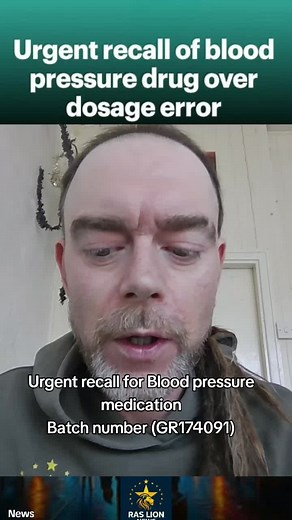 NHS issues Urgent recall for blood pressure medication #fyp #news #nhs #recall #uknews