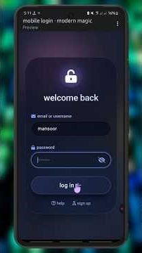 login form using Html Css JavaScript || Code With Mansoor #html #css #javascript