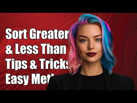 How do I sort taking greater than and less than into consideration?