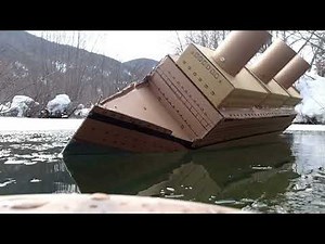 Top-heavy cardboard Cruise Ship capsizes and sinks