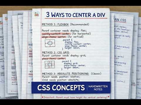 CSS Handwritten Notes for Beginners | Important Concepts