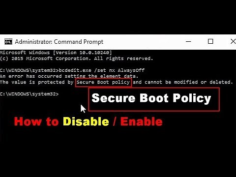 How to disable secure boot policy on windows 10, 8.1 and 8