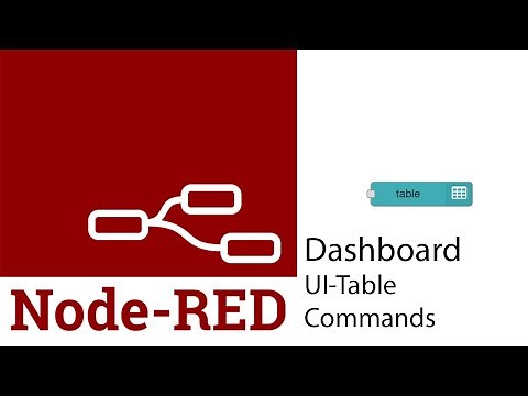 How to use ui-table commands in Node-Red