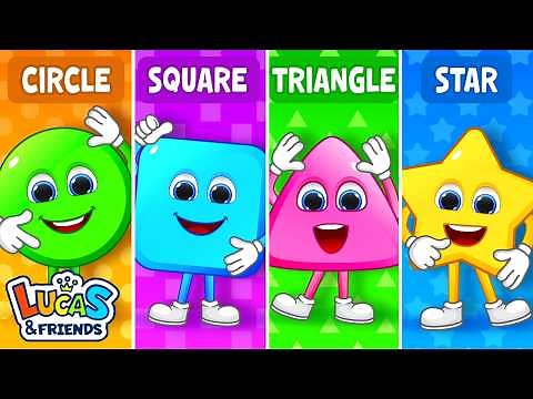 Learn Shapes Circle, Square, Triangle, Rectangle & more | Educational Videos For Toddlers & Babies