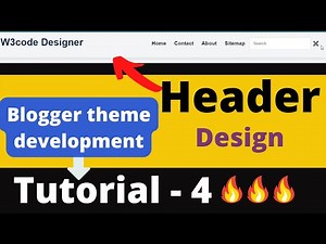blogger template development - Tutorial 4 [Beautiful header design], how to make blogger theme