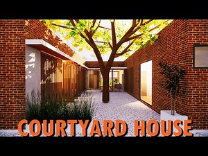 Modern Courtyard House Design | 3 Bedrooms With Home Office