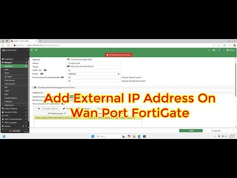 How to Configure External IP Address On WAN Port To Access FortiGate Firewall