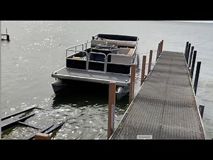 How to solo launch a pontoon boat using a Dock-It Launcher kit.