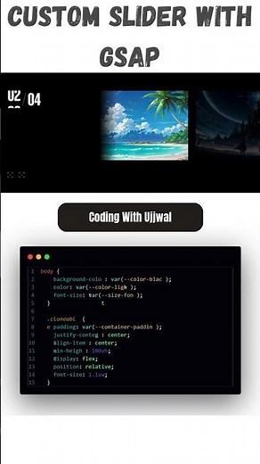 🔥 Create a Custom Image Slider with GSAP | Smooth Animations with HTML, CSS & JavaScript