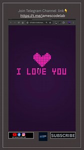 I love you animation ❤️ made with just HTML and CSS and JavaScript 👨🏾‍💻 | James Code Lab