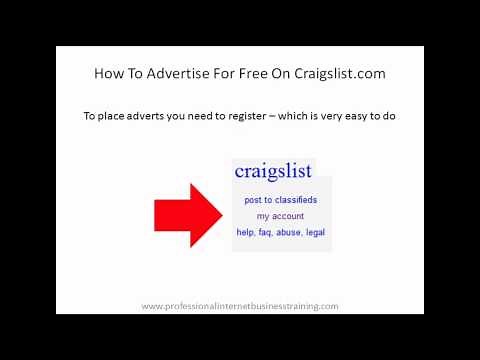 How To Advertise For Free On Craigslist.com