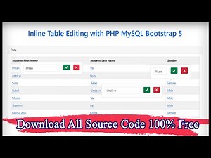 Inline Table Editing with PHP MySQL Bootstrap 5 | Code Hunter