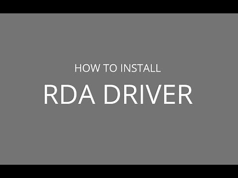 How to manually install RDA USB Driver