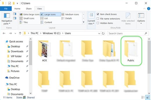 Share or Transfer files between User Accounts on Windows 11/10