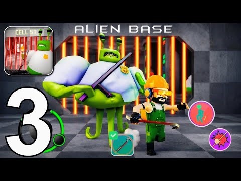 Escape Barry Alien Base - Full Gameplay Walkthrough Part 3 - Alien Prison Escape (Android, iOS)