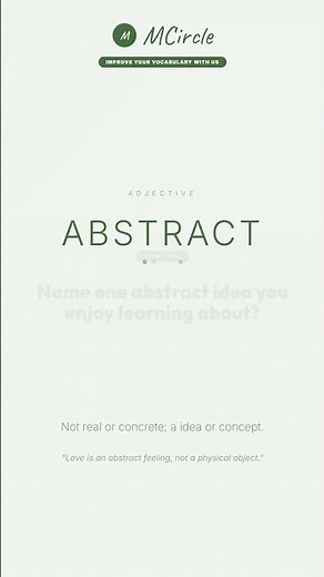Learn English: What is Abstract? | Vocabulary Shorts