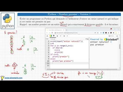 python • prime number • program to know if a number is prime • Simple version • high school