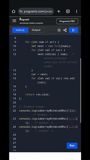 🔥 Bitwise OR Subarray Problem in JavaScript | Unique OR Values | LeetCode Explained