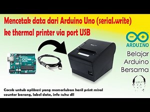 Print data dari Arduino Uno ke printer thermal dengan port USB via USB Host Shield.