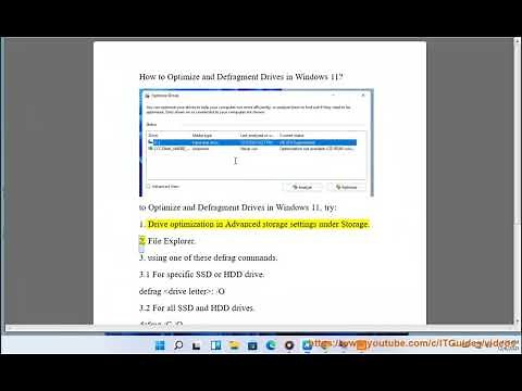 Optimize & Defragment Drives in Windows 11