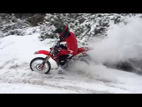 A Honda CRF150R Rip in the Snow with Carson Brown