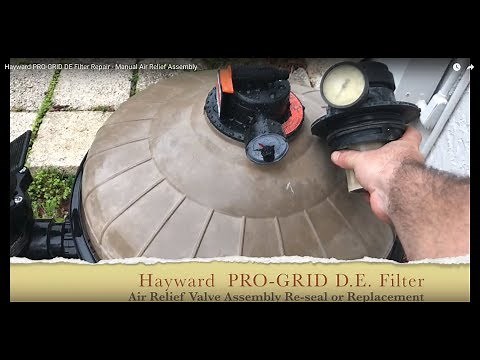 Hayward Pro Grid DE Filter Repair - Manual Air Relief Assembly Replace or Re-seal
