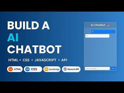 Build an AI Chatbot Using Gemini API with HTML, CSS & JavaScript | Step-by-Step Tutorial