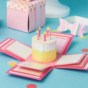 Birthday Explosion Box Tutorial and SVG Template